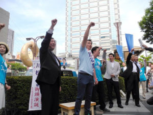 石破茂前地方担当相・応援演説